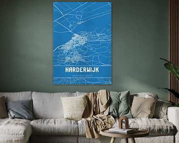 Blauwdruk | Landkaart | Harderwijk (Gelderland) van Rezona