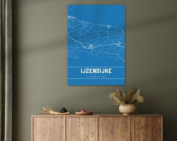 Blauwdruk | Landkaart | IJzendijke (Zeeland) van Rezona