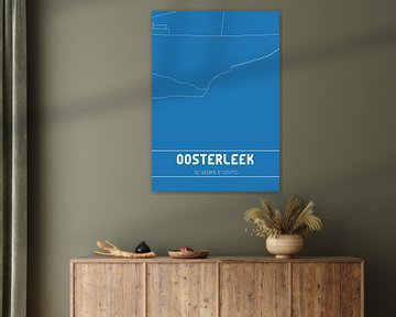 Blaupause | Karte | Oosterleek (Noord-Holland) von Rezona