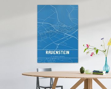 Blaupause | Karte | Ravenstein (Nordbrabant) von Rezona