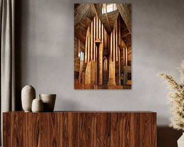 Intérieur fantaisiste d'une église en bois 3 sur Rein Bijlsma