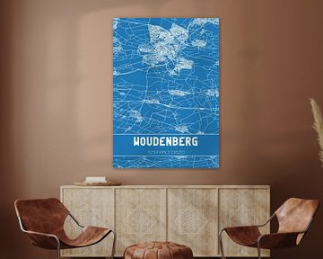 Blaupause | Karte | Woudenberg (Utrecht) von Rezona
