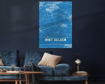 Blauwdruk | Landkaart | Ambt Delden (Overijssel) van Rezona