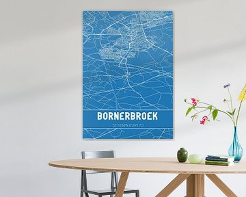 Blaupause | Karte | Bornerbroek (Overijssel) von Rezona