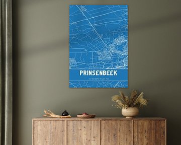 Blaupause | Karte | Prinsenbeek (Nordbrabant) von Rezona