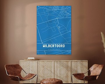 Blauwdruk | Landkaart | Wilbertoord (Noord-Brabant) van MijnStadsPoster