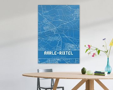 Blauwdruk | Landkaart | Aarle-Rixtel (Noord-Brabant) van MijnStadsPoster