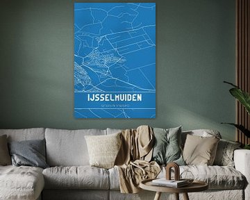 Blauwdruk | Landkaart | IJsselmuiden (Overijssel) van Rezona
