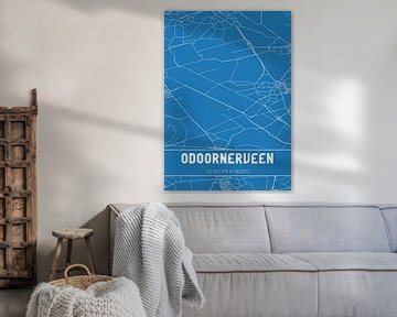 Blauwdruk | Landkaart | Odoornerveen (Drenthe) van Stad & Wand