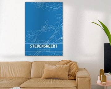 Blauwdruk | Landkaart | Stevensweert (Limburg) van Rezona