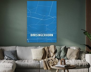 Blauwdruk | Landkaart | Barsingerhorn (Noord-Holland) van Rezona