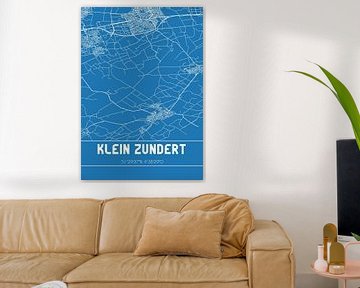 Blauwdruk | Landkaart | Klein Zundert (Noord-Brabant) van Rezona