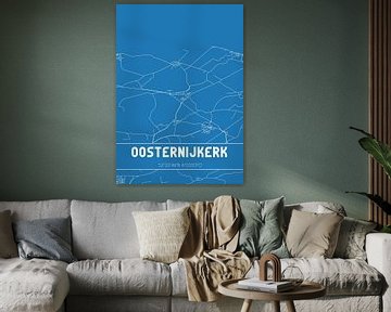 Blueprint | Carte | Oosternijkerk (Fryslan) sur Rezona
