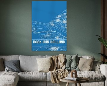 Blauwdruk | Landkaart | Hoek van Holland (Zuid-Holland) van Rezona