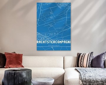 Blauwdruk | Landkaart | Drachtstercompagnie (Fryslan) van Rezona
