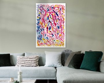 Let's get loose on the dancefloor | Abstract watercolour painting by WatercolorWall
