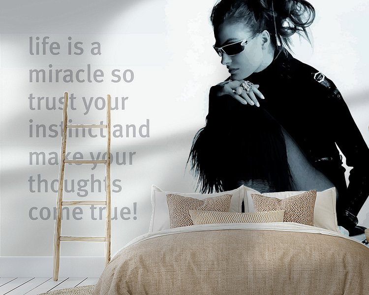 Voorbeeld van het werk in een kamer