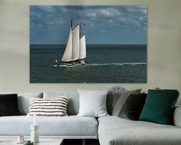 Sailing ship on the Wadden Sea by André Post