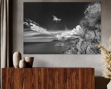 Corsica coastal landscape by Manfred Voss, Schwarz-weiss Fotografie