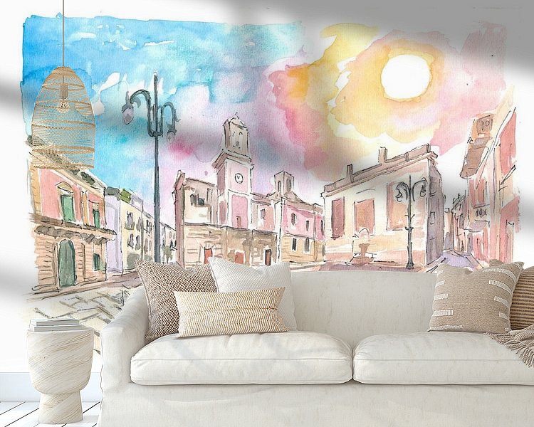 Voorbeeld van het werk in een kamer