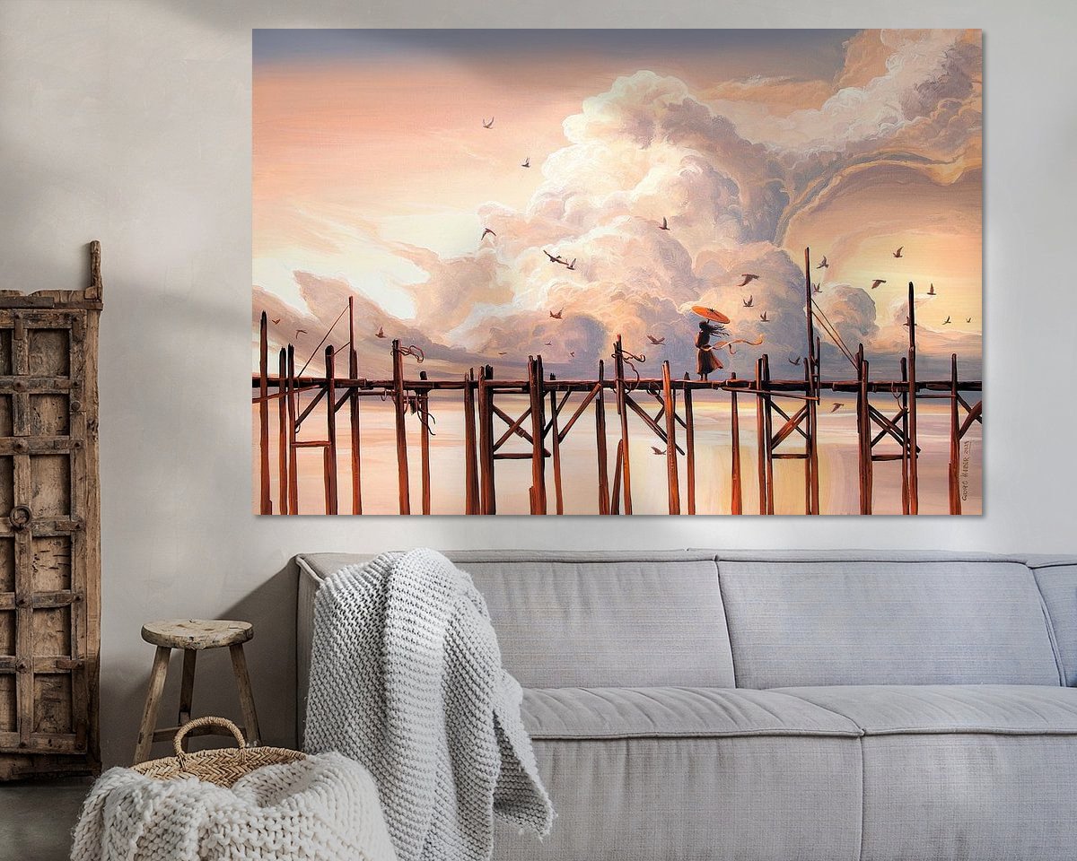 Voorbeeld van het werk in een kamer