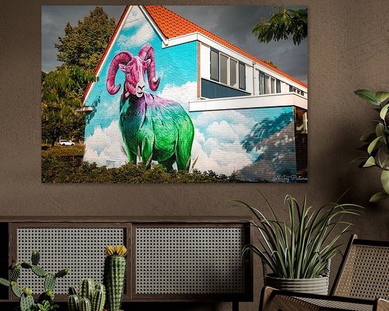Voorbeeld van het werk in een kamer
