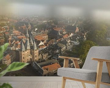 Sassenpoort old gate in Zwolle during summer sunrise by Sjoerd van der Wal Photography