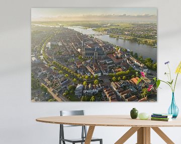 Kampen Frühlingsabend Luftbildpanorama von Sjoerd van der Wal Fotografie