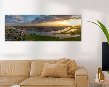 Kampen springtime sunset panoramic bird's eye view by Sjoerd van der Wal Photography