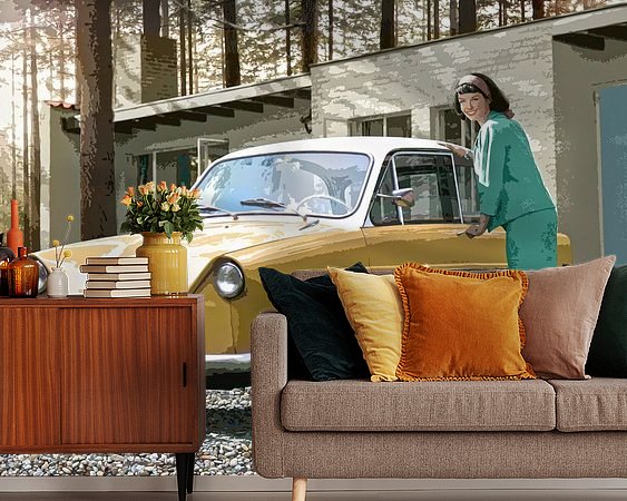 Voorbeeld van het werk in een kamer