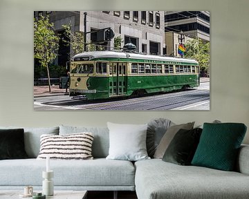 Historische tram in San Francisco van Kurt Krause
