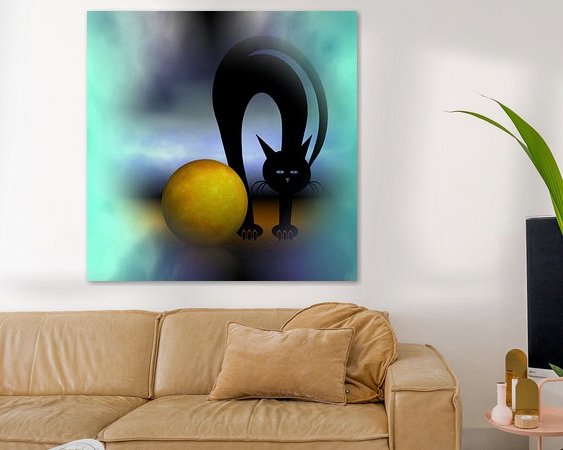 Voorbeeld van het werk in een kamer