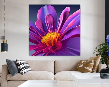 Still life with Flowers XIV - purple with pink by Lily van Riemsdijk - Art Prints with Color