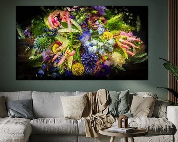 Bouquet coloré (panorama, peinture)