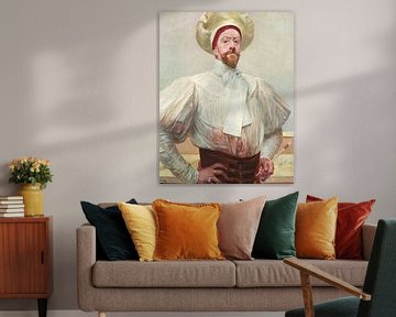 Zelfportret in witte jurk, Jacek Malczewski