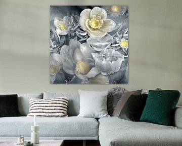 Bevroren Bloemen III - ijsbloem van Lily van Riemsdijk - Art Prints with Color