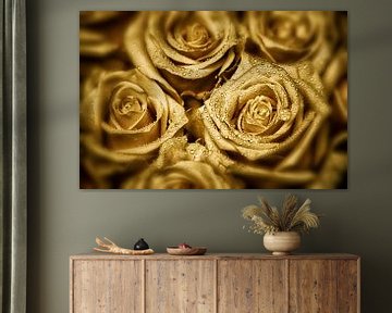 Elegante rozen - Gouden gloed van marlika art