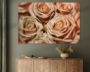 Elegant Roses - Or rose sur marlika art