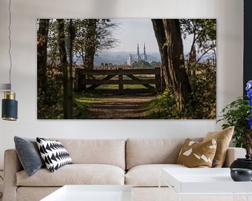 View of the church of Cuijk from the Mookerheide by Rob Peters