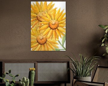 Zonnebloemen van Sandra Steinke