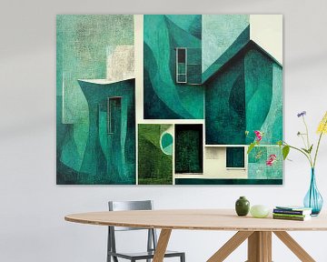 Abstract aqua huis woning