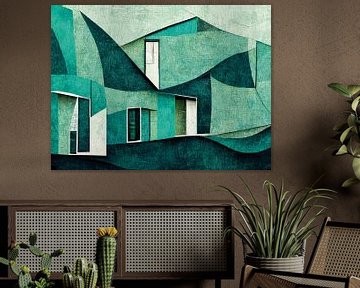 Abstract aqua huis woning