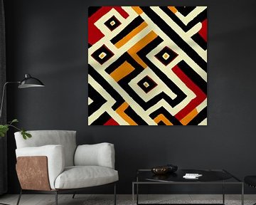 Abstract Navajo Aztec pattern #IV by Whale & Sons