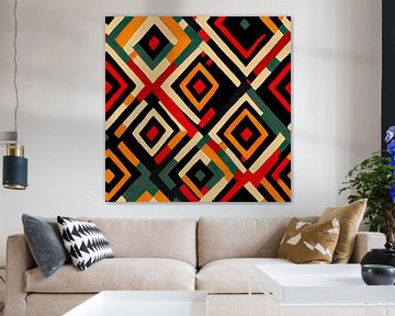 Abstract Navajo Aztec pattern #VII by Whale & Sons
