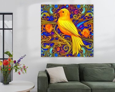 Voorbeeld van het werk in een kamer