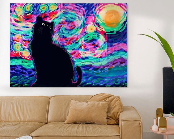 Voorbeeld van het werk in een kamer