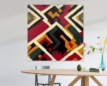 Abstract Navajo Aztec pattern #XX by Whale & Sons