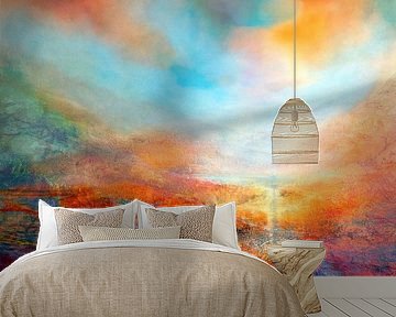 Glühendes Abendlicht - die Farben eines Abends im August von Annette Schmucker