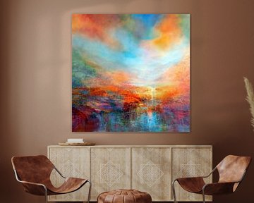 Glühendes Abendlicht - die Farben eines Abends im August von Annette Schmucker