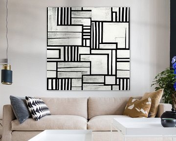 Art deco black and white pattern #II by Whale & Sons